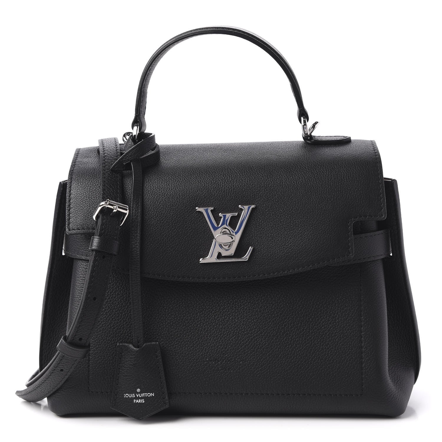 Louis Vuitton Calfskin Lockme Ever BB Black 1 of 10