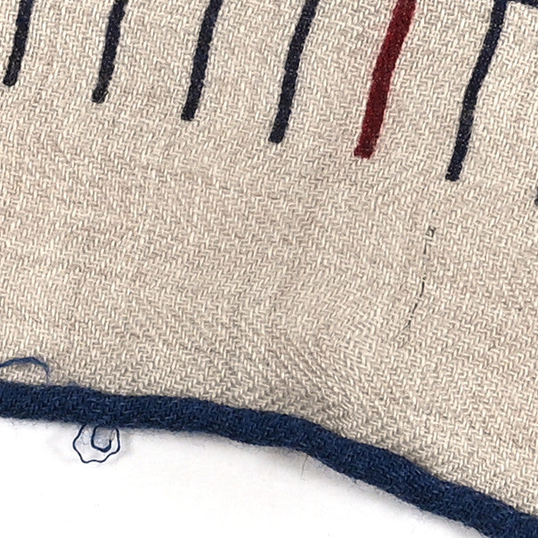 Cashmere Silk Cheval Celeste Shawl 140 Naturel Bleu Marine Bleu Marine Clair