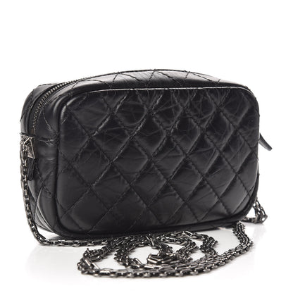 Chanel Aged Calfskin Quilted Mini Reissue Camera Case Black 3 of 11