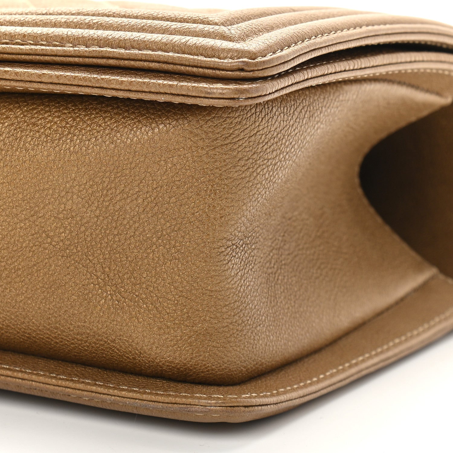 Chanel Caviar Quilted Medium Boy Flap Dark Beige 9 of 9