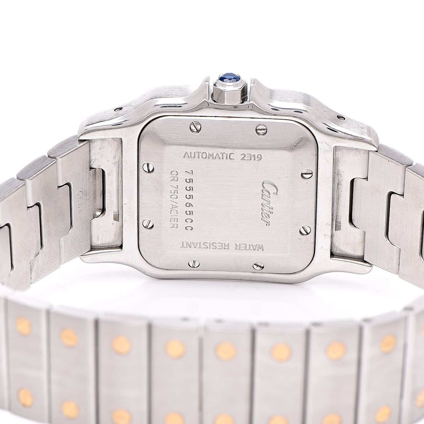 Stainless Steel 18K Yellow Gold 29mm Santos De Cartier Galbee Automatic Watch