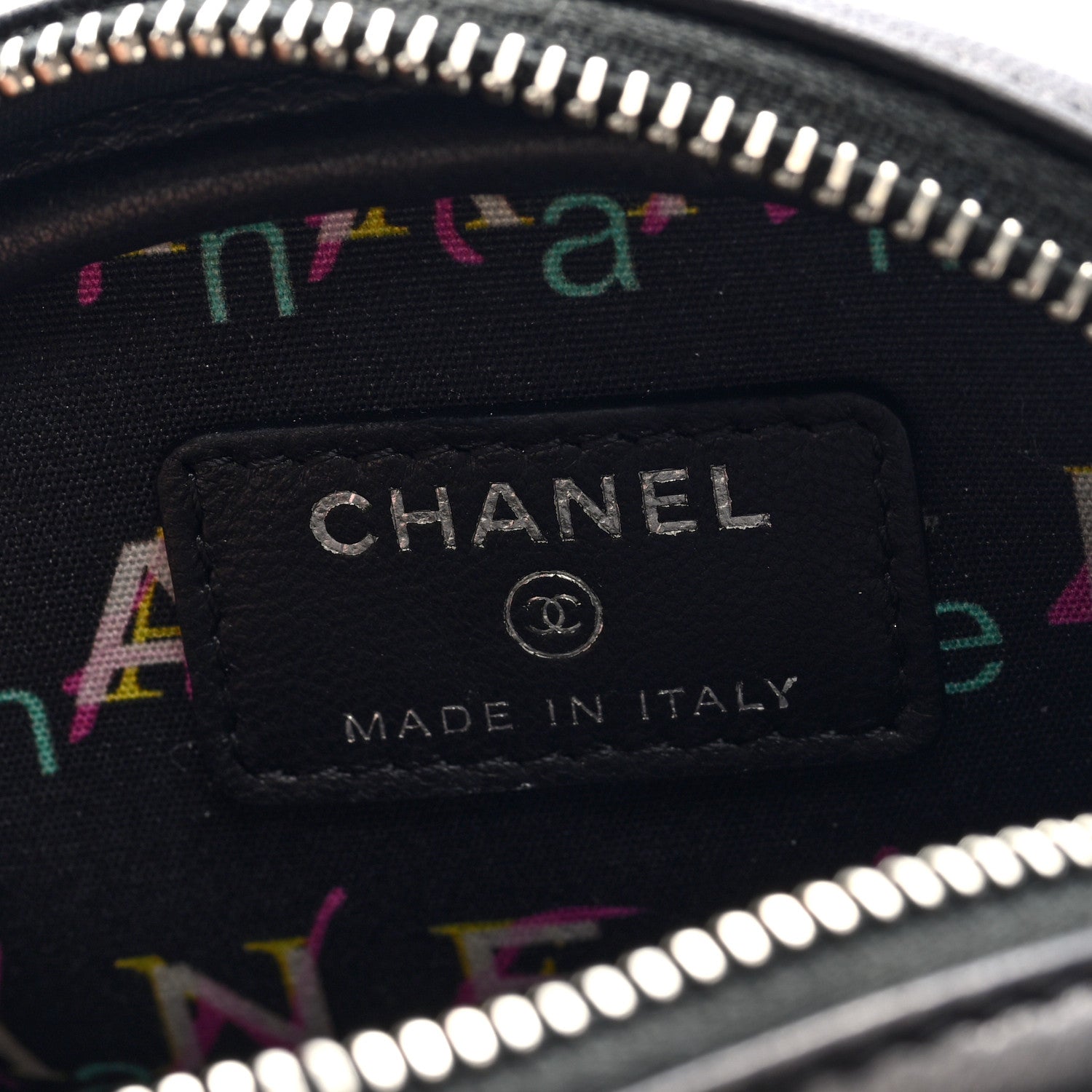 Chanel Lambskin Quilted Zip Around Classic Coin Purse Black 6 of 8