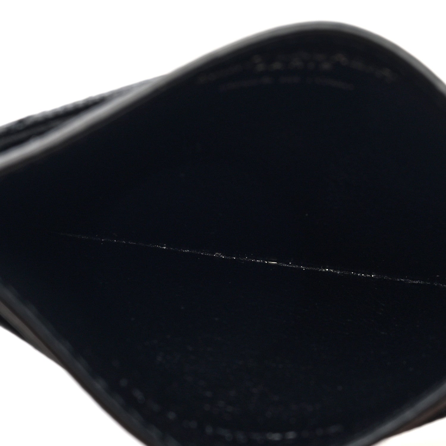 Saint Laurent Grain De Poudre Matelasse Chevron Monochrome Monogram Credit Card Case Black 4 of 5