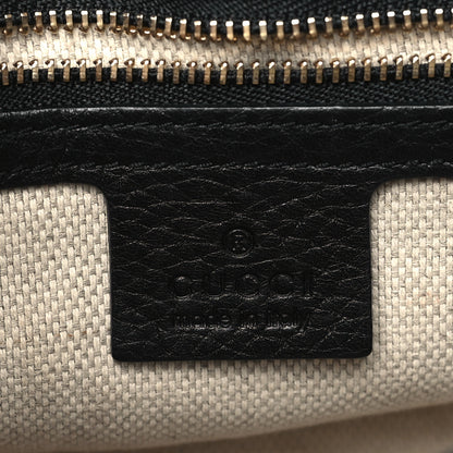 Gucci Pebbled Calfskin Medium Soho Flap Crossbody Black 6 of 9