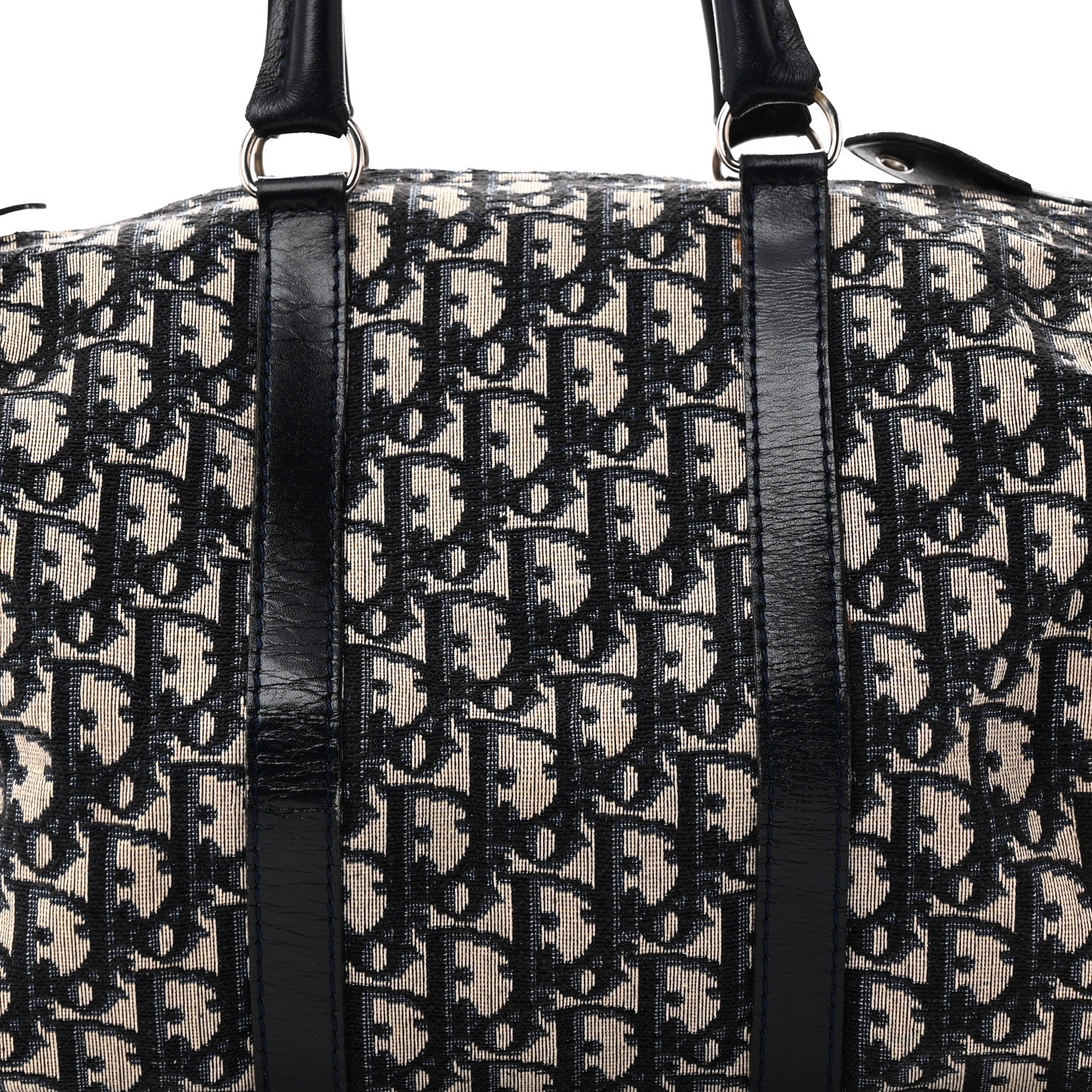 Christian Dior Monogram Boston Navy Blue 7 of 9