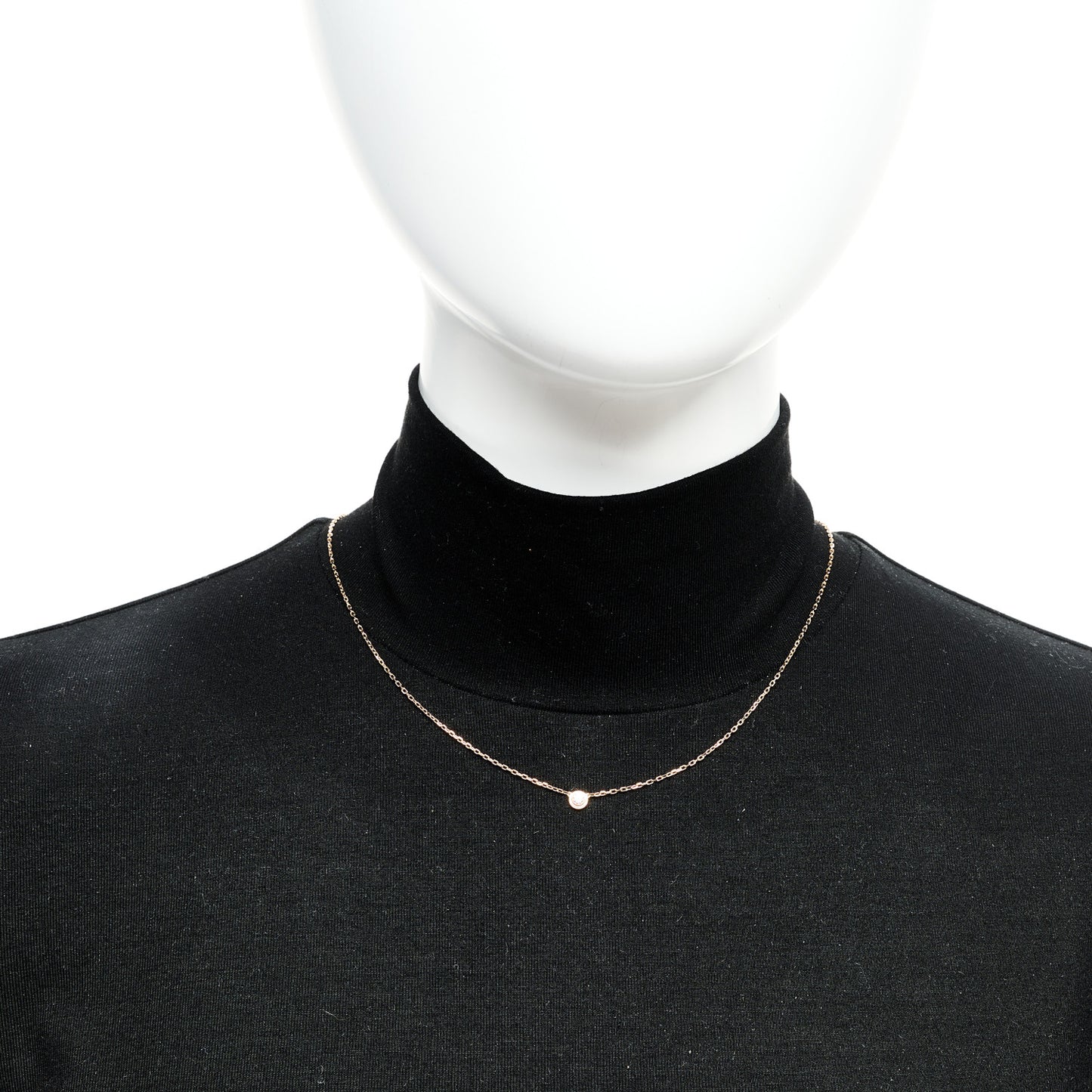 18K Pink Gold Diamond SM D'Amour Pendant Necklace