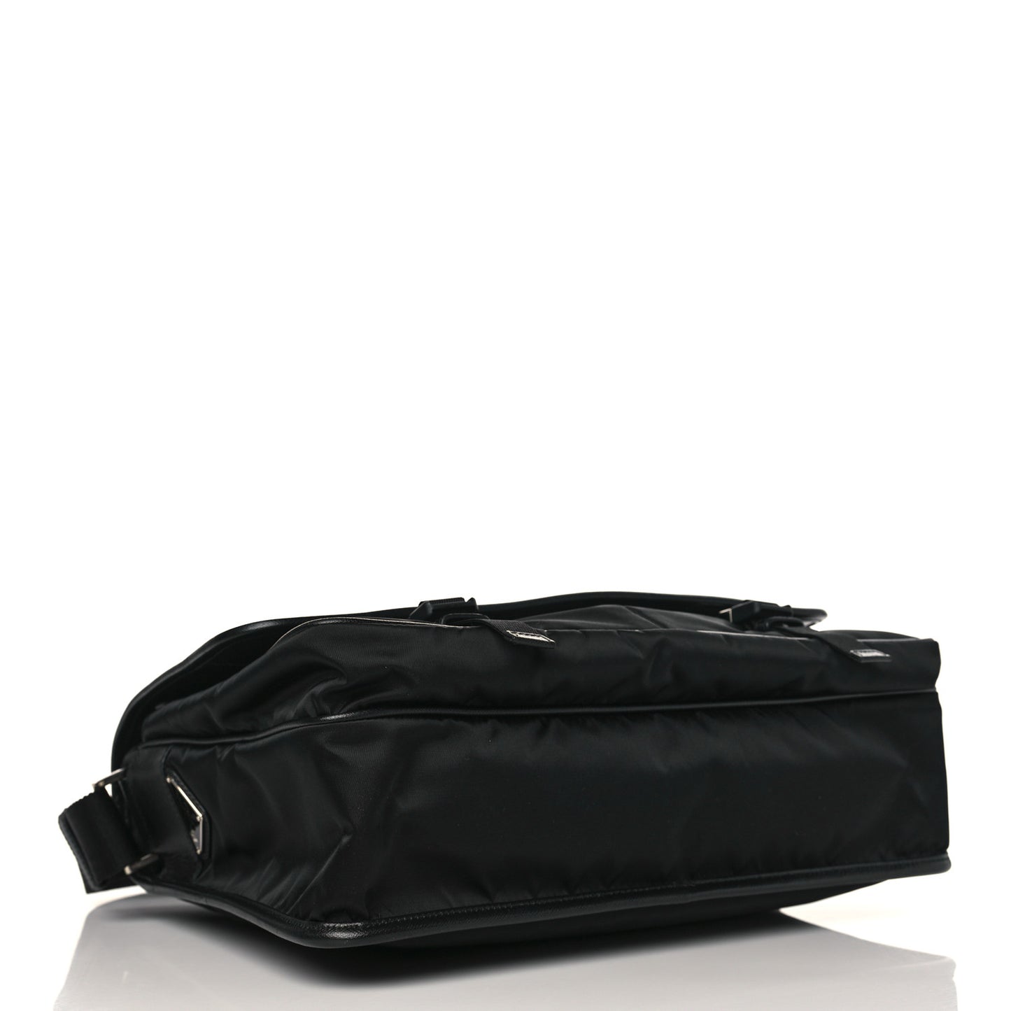 Tessuto Nylon Saffiano Logo Messenger Bag Black