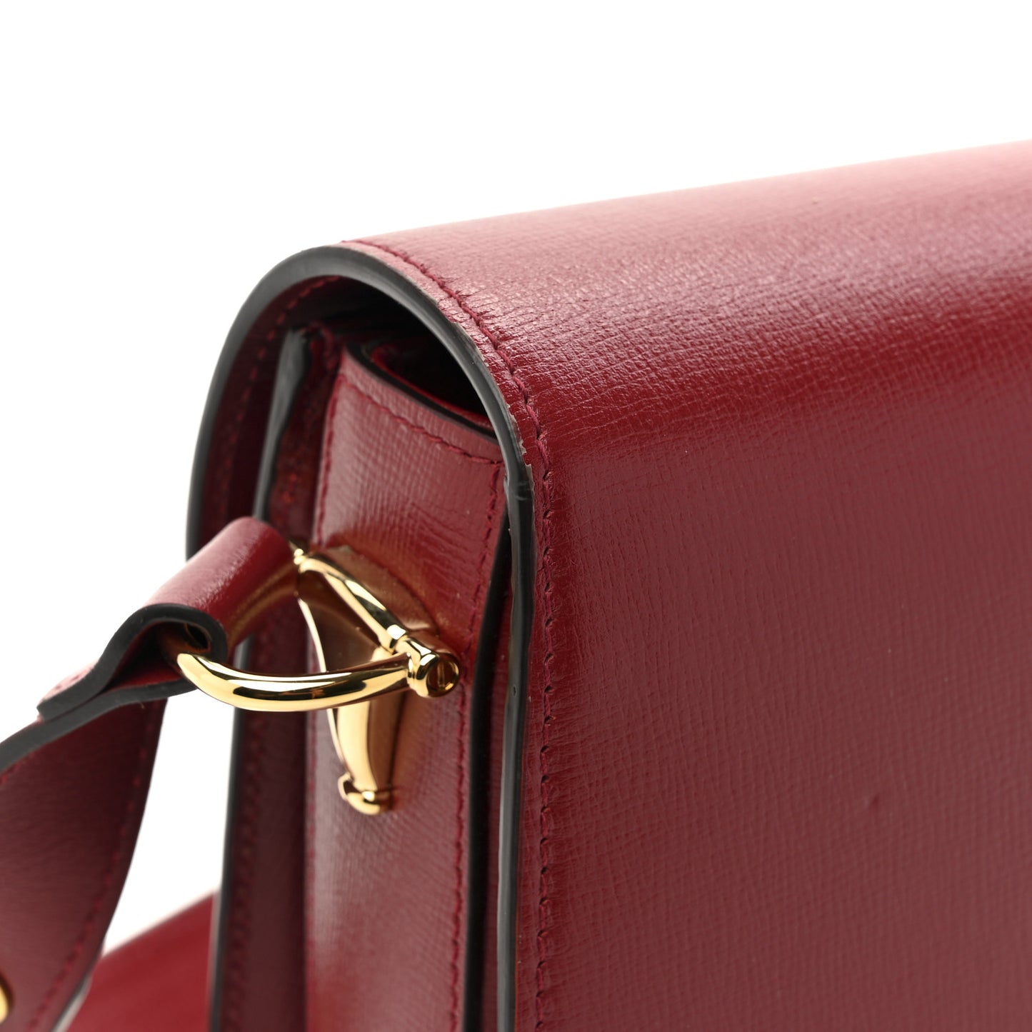 Azalea Calfskin Horsebit 1955 Shoulder Bag New Cherry Red