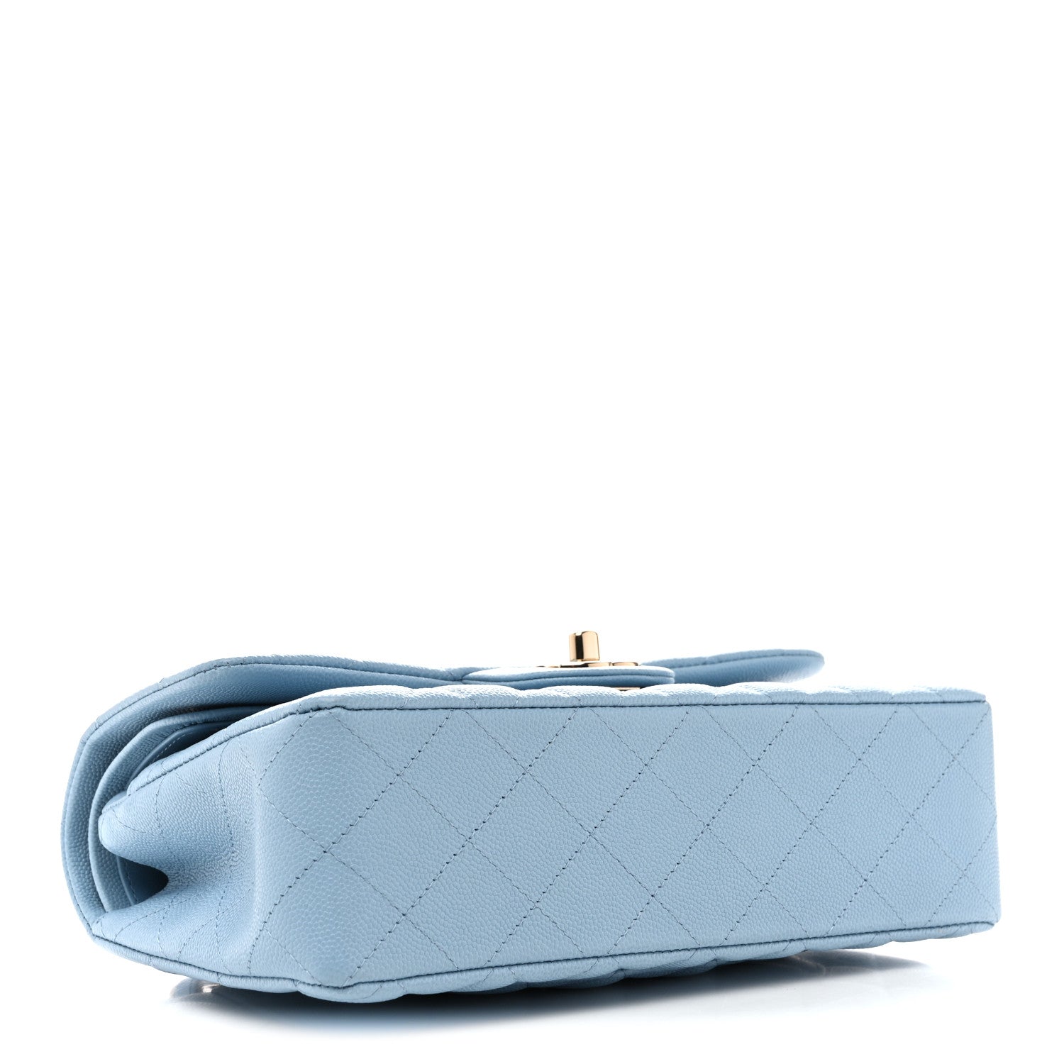 Chanel Caviar Quilted Small Double Flap Light Blue 4 of 10