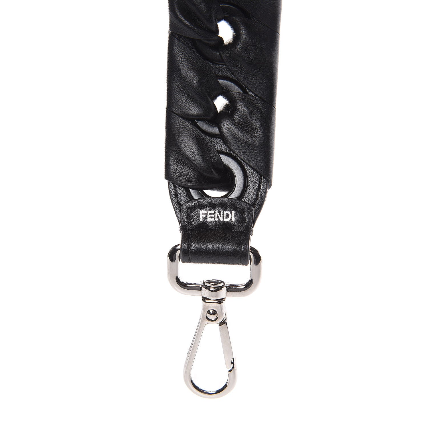Fendi Vitello Liberty Shiny Nappa Lace Up Bow Mini Strap You Black 3 of 4