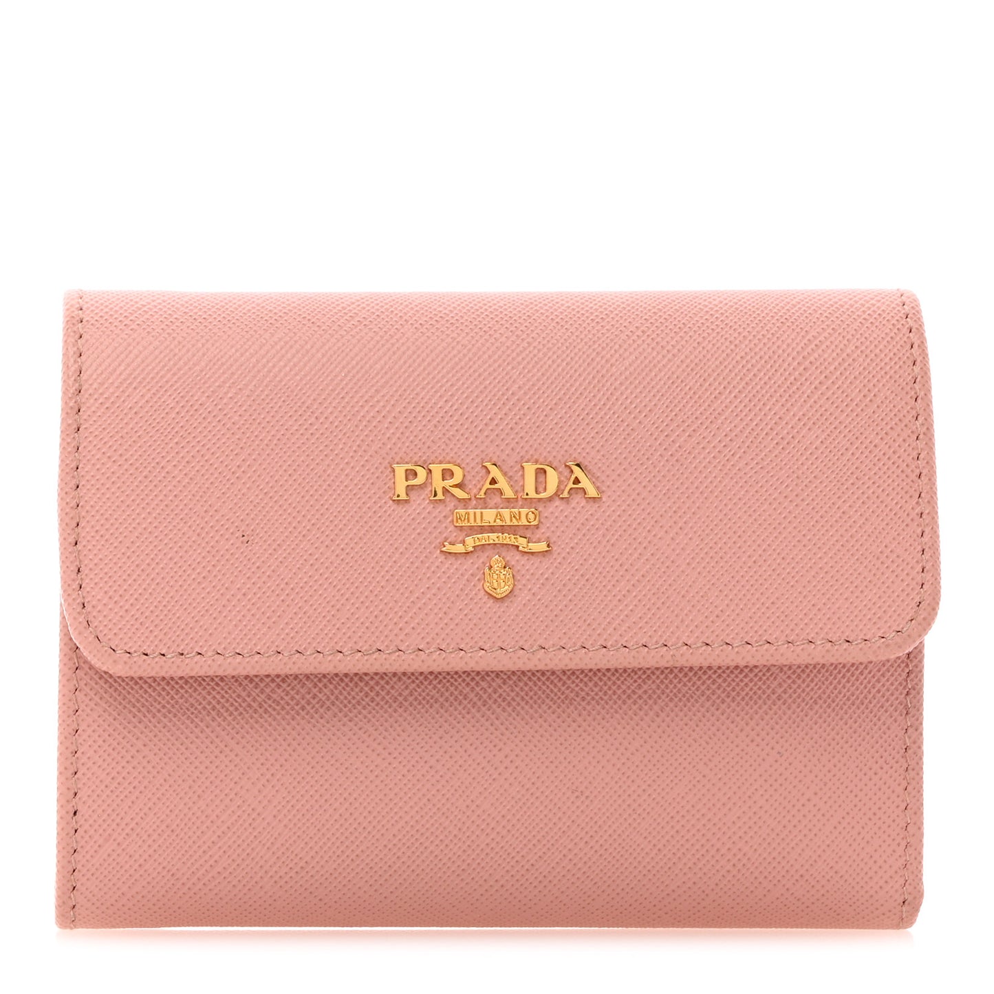 Saffiano Metal Tri-Fold Wallet Orchidea