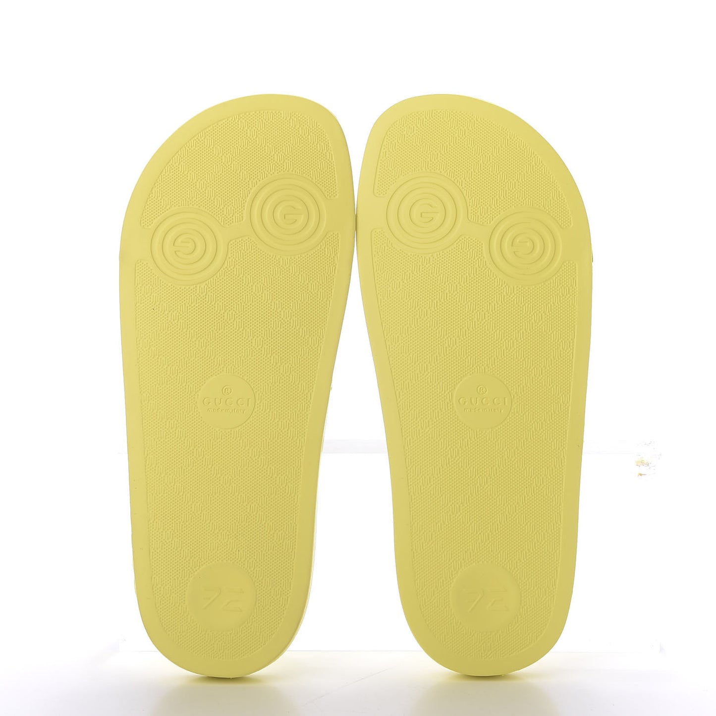 Canvas Flora Print Slide Sandals 36 White Multicolor Yellow Fluo