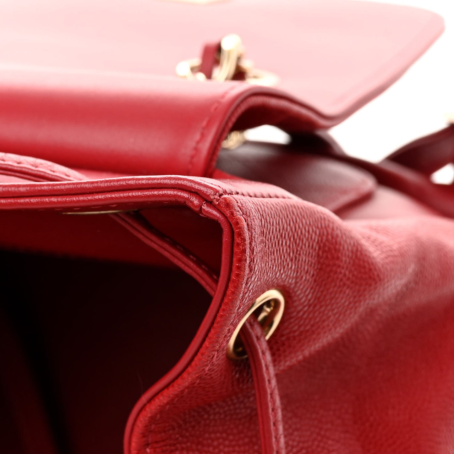 Caviar Quilted Business Affinity Backpack Dark Red