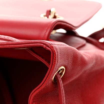 Chanel Caviar Quilted Business Affinity Backpack Dark Red 12 of 15