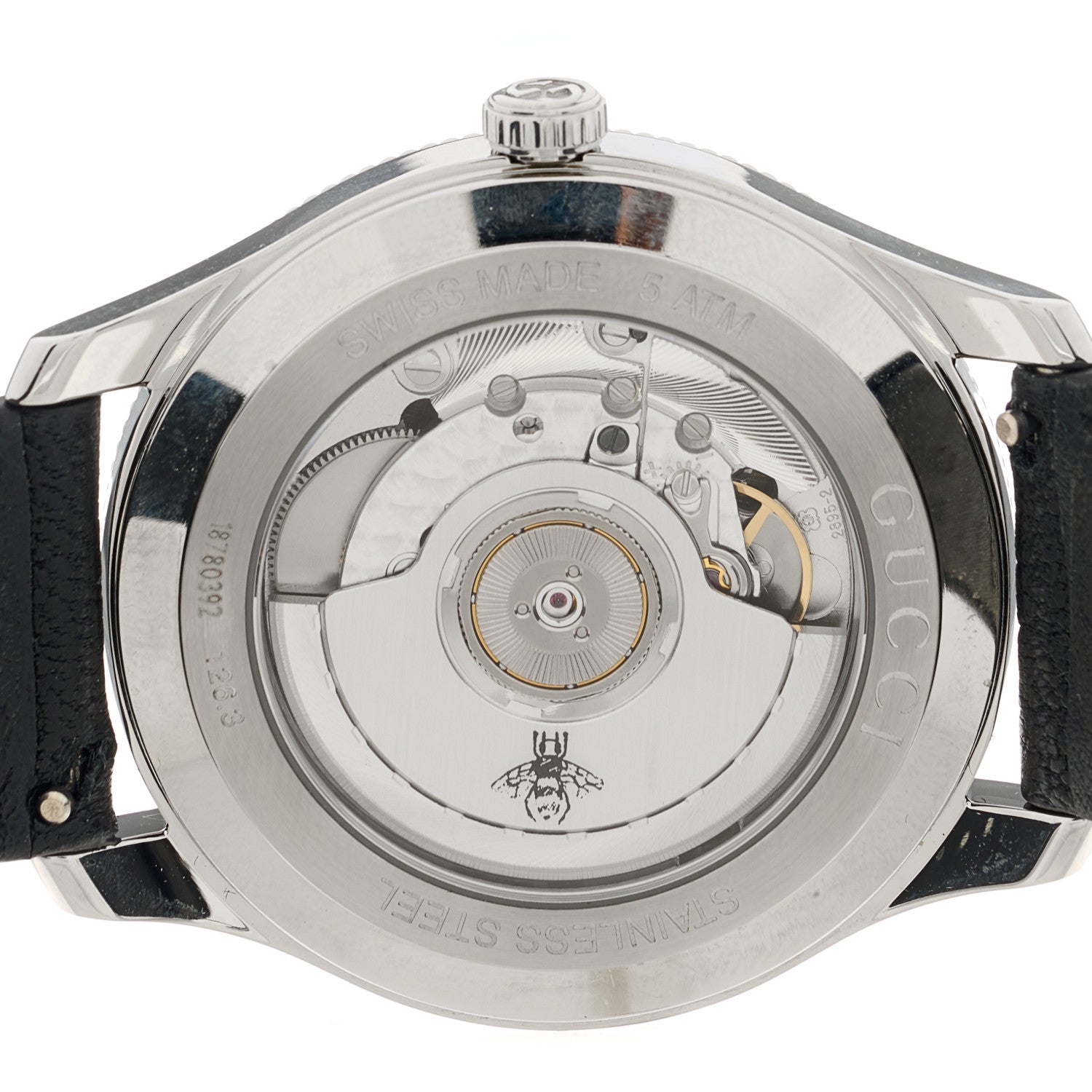 Gucci Stainless Steel Calfskin 40mm G-Timeless Charm Automatic Watch Black 4 of 4
