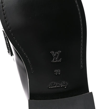 Louis Vuitton Glazed Calfskin Connelly Flat Loafer 39 Black 6 of 9