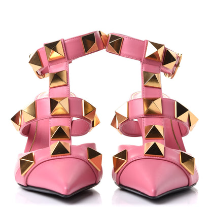 Valentino Garavani Calfskin Roman Stud Ankle Strap 80mm Pumps 36.5 Flamingo Pink 2 of 9
