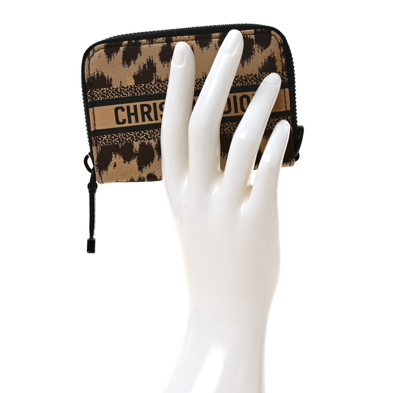 Christian Dior Technical Fabric Embroidered Mizza DiorTravel Detachable Card Holder Beige 2 of 8