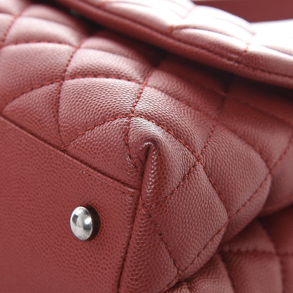 Chanel Caviar Quilted Mini Coco Handle Flap Dark Red 9 of 12