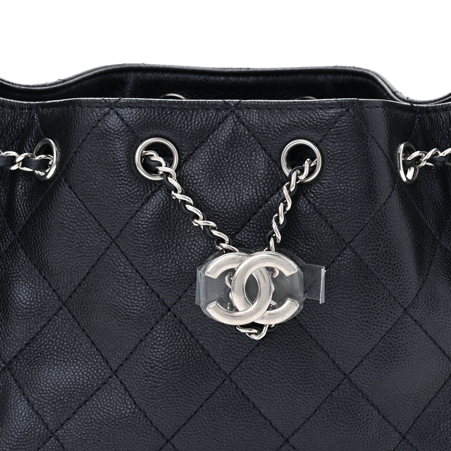 Chanel Metallic Caviar Quilted Mini Chanel 25 Handbag Dark Blue 8 of 11