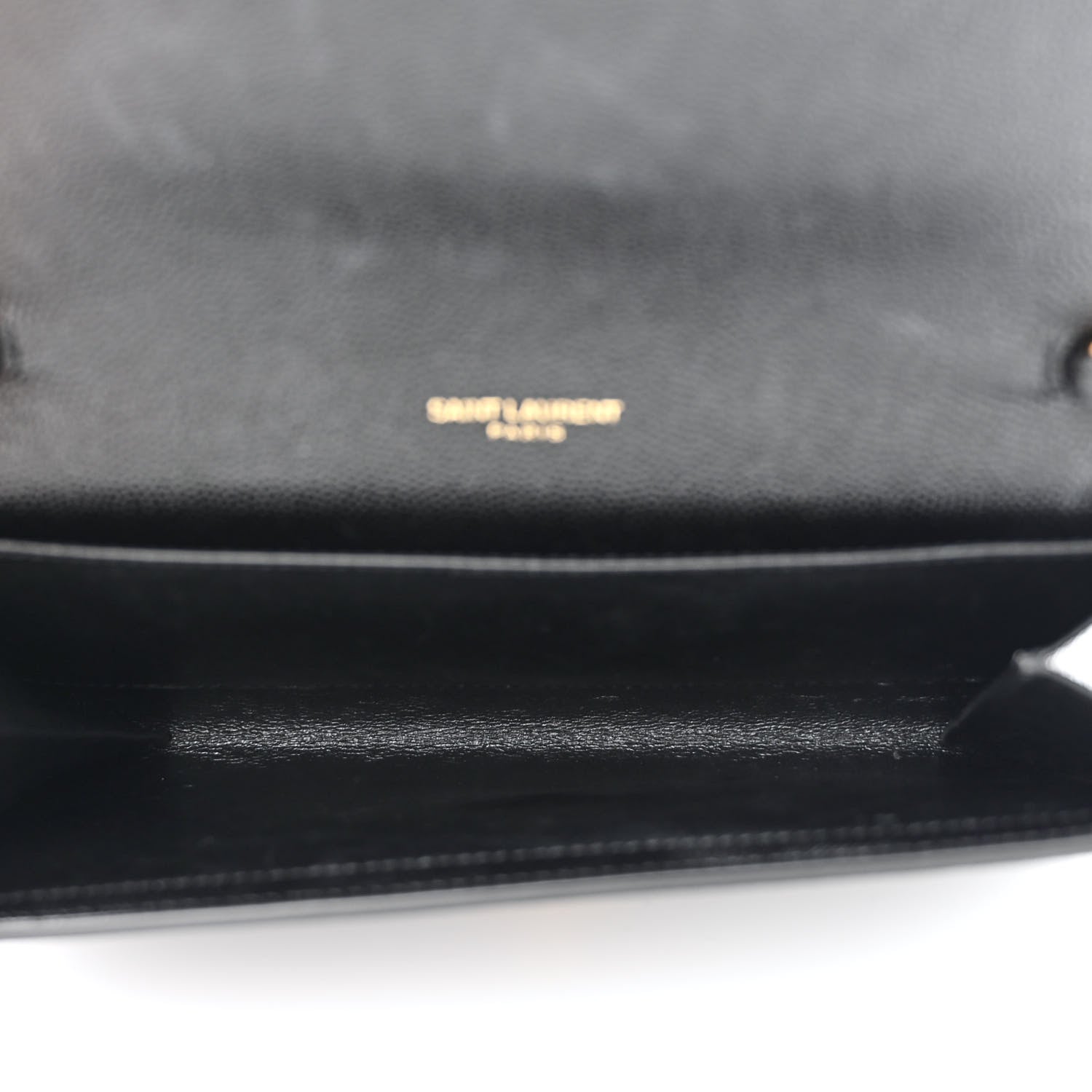 Saint Laurent Grain de Poudre Uptown Chain Wallet Black 6 of 14