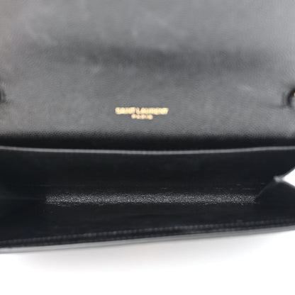 Saint Laurent Grain de Poudre Uptown Chain Wallet Black 6 of 14
