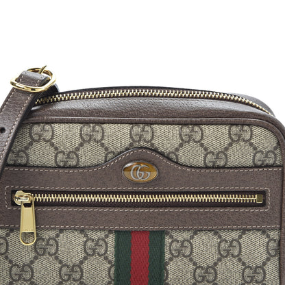Gucci GG Supreme Monogram Web Mini Ophidia Shoulder Bag Brown 9 of 10
