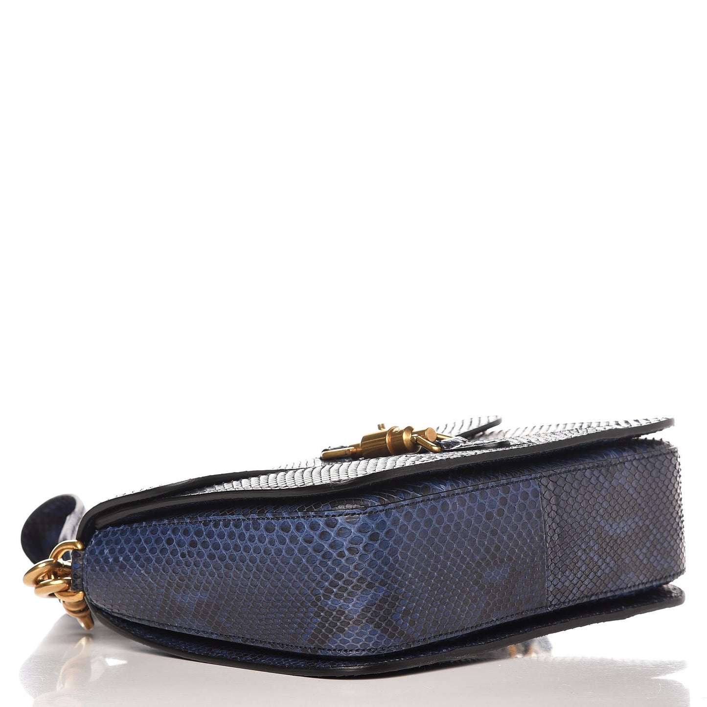 Soft Python Small Jackie Shoulder Bag Blue