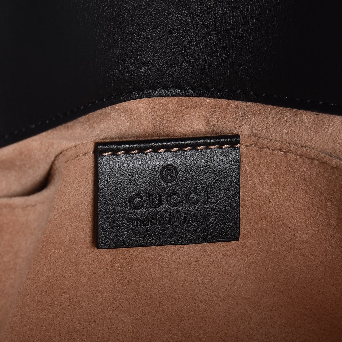 Calfskin Matelasse Mini GG Marmont Shoulder Bag Black