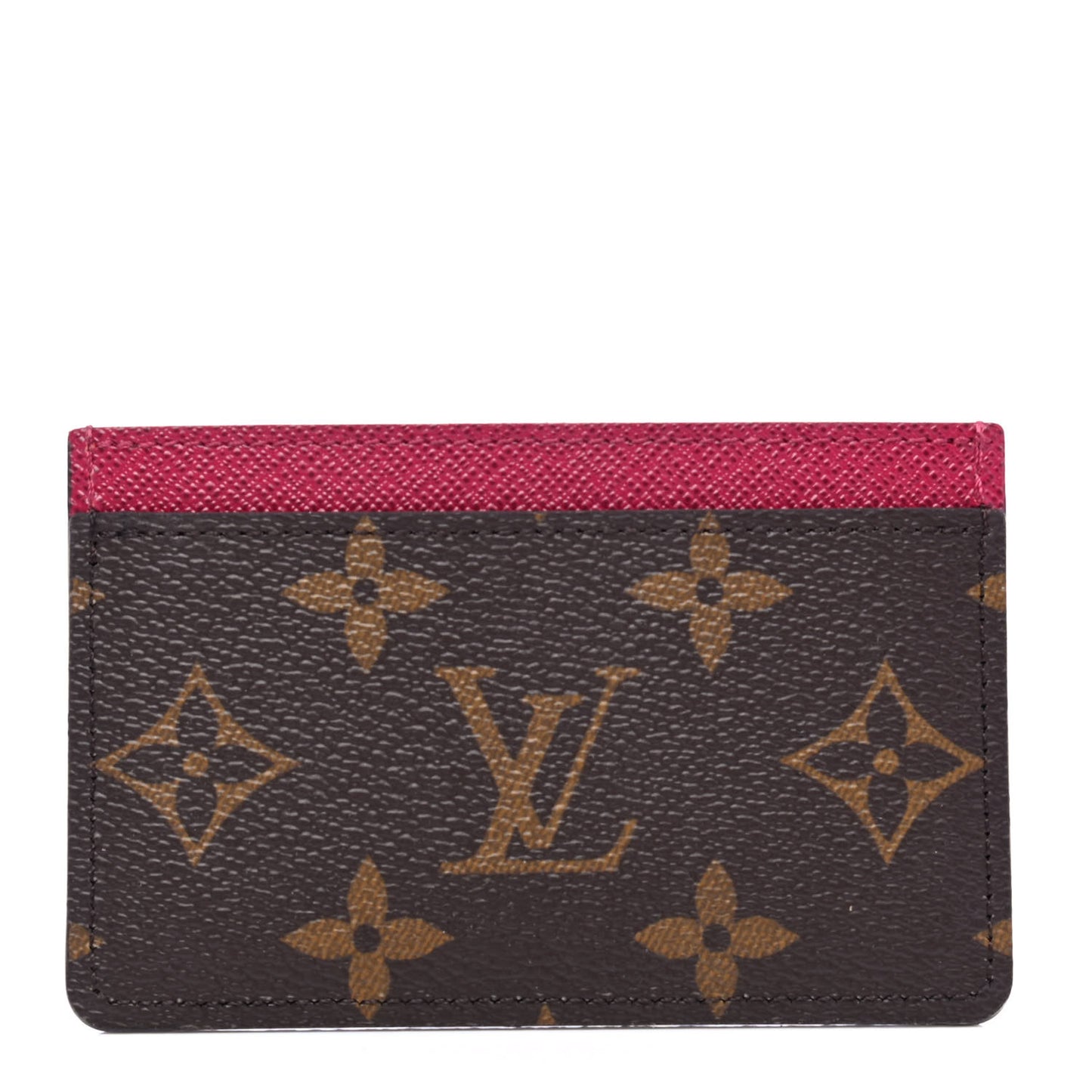 Monogram Card Holder Fuchsia