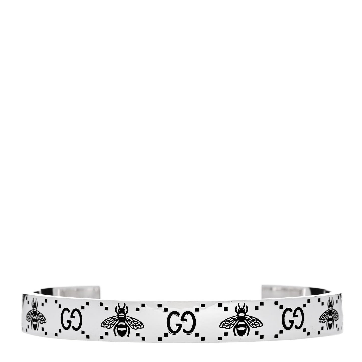 Sterling Silver Bee GG Cuff Bracelet