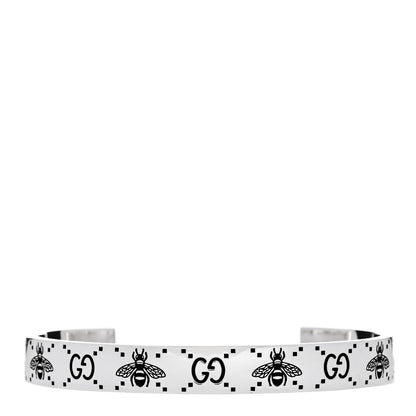 Gucci Sterling Silver Bee GG Cuff Bracelet 1 of 5