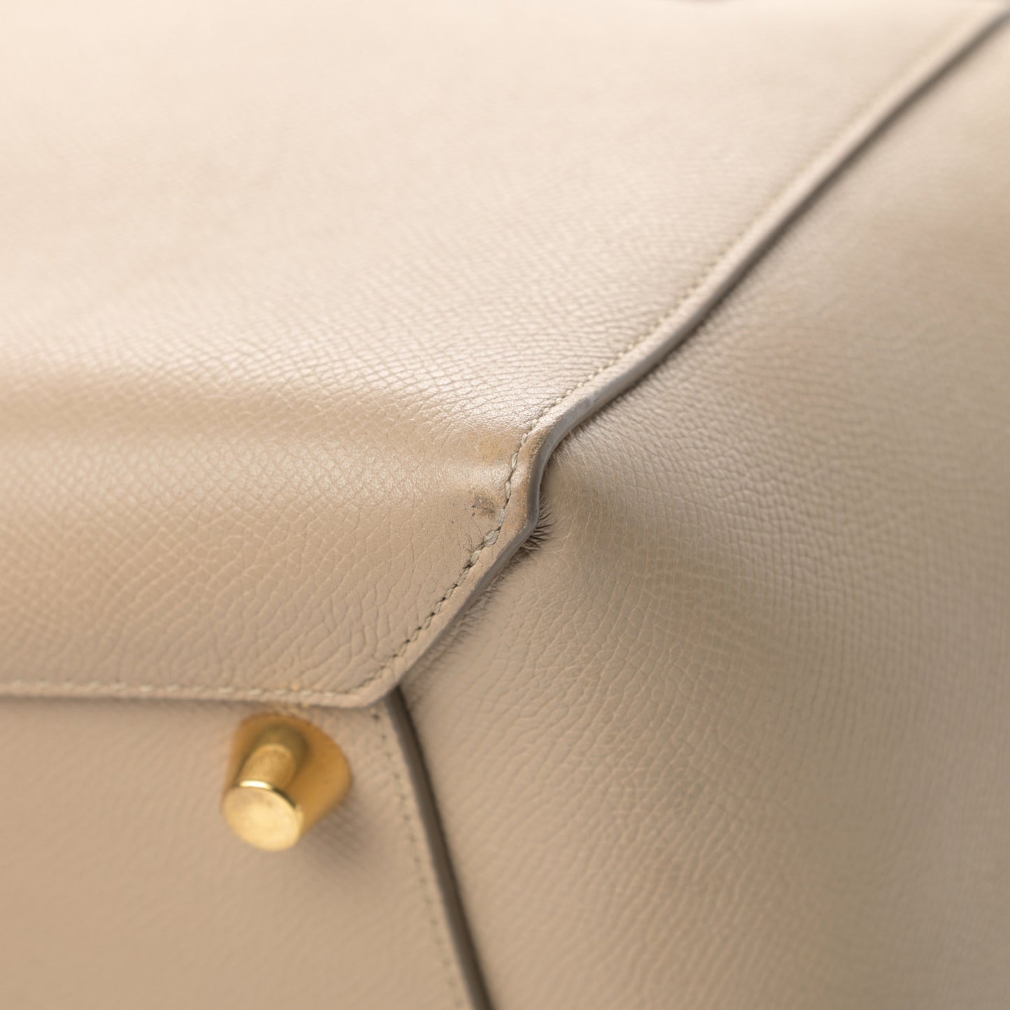 Grained Calfskin Mini Belt Bag Light Taupe