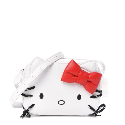 Balenciaga Calfskin Hello Kitty Camera Bag XS Optic White 1 of 10