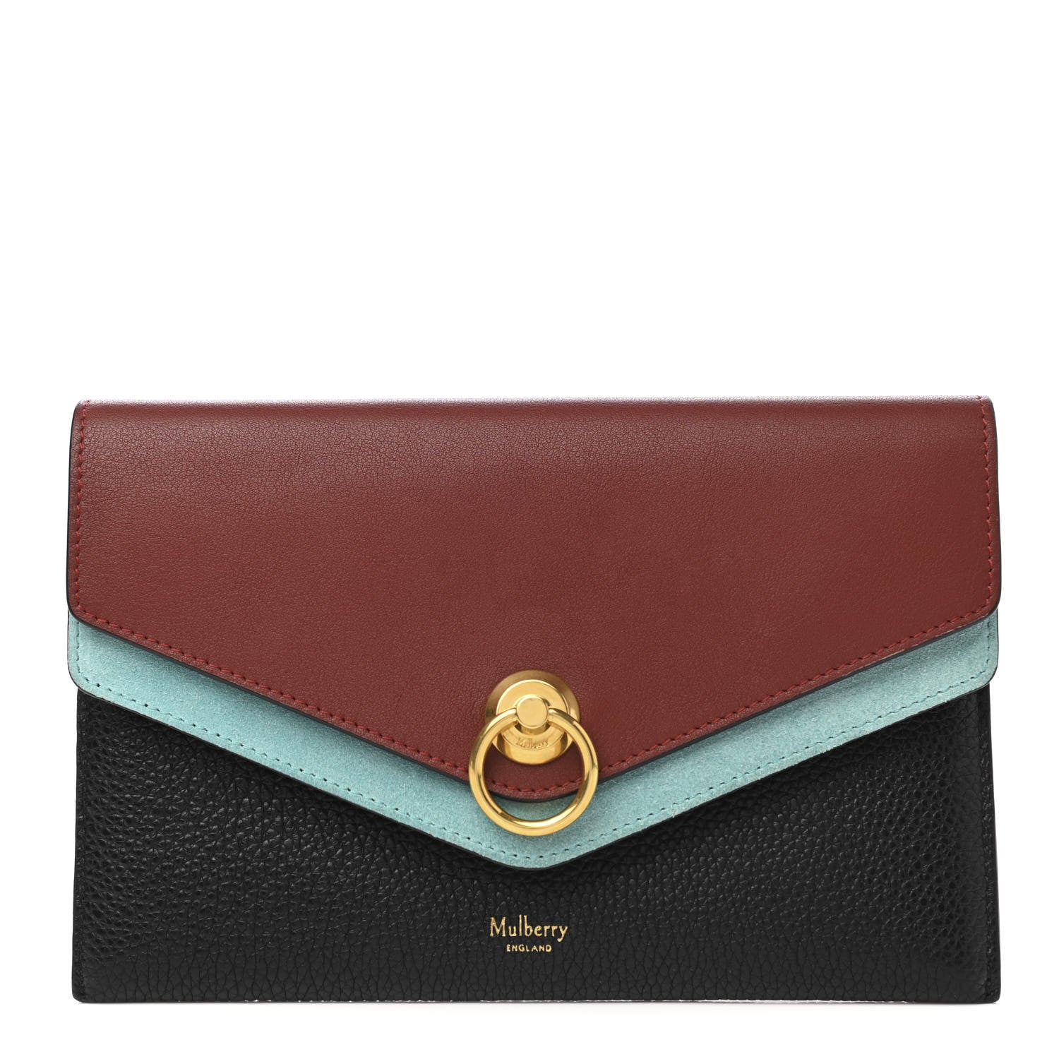 Mulberry Small Classic Grain Suede Harlow Clutch Wallet Black Multicolor 1 of 7