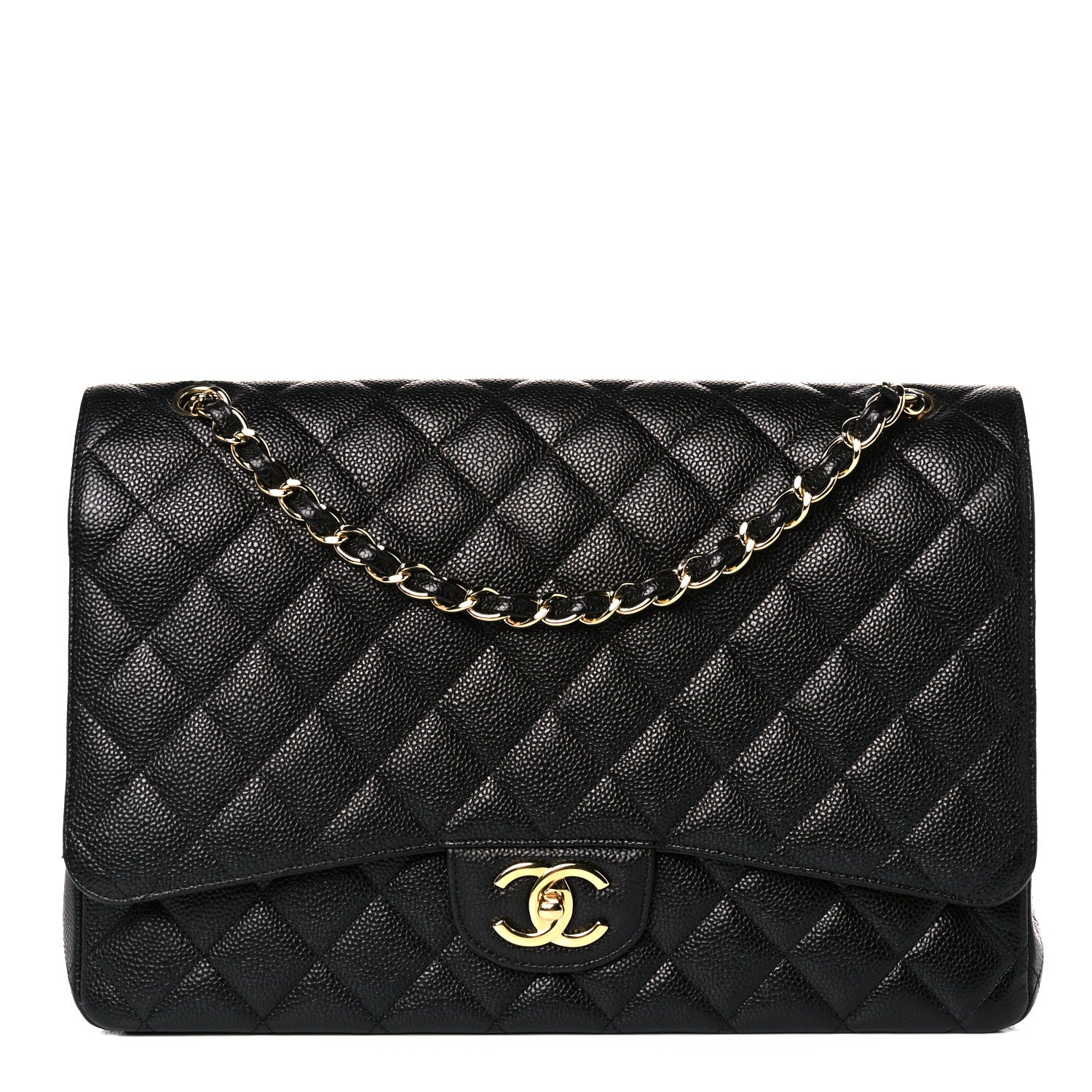 Chanel Caviar Quilted Maxi Double Flap Black 1 of 11