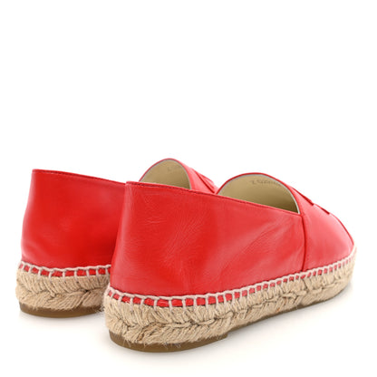 Chanel Lambskin CC Espadrilles 40 Red 4 of 9