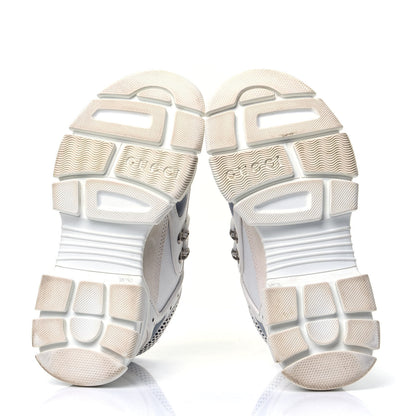 Gucci X SEGA Mesh Calfskin Suede Womens Flashtrek Sneakers 36.5 Great White 7 of 10