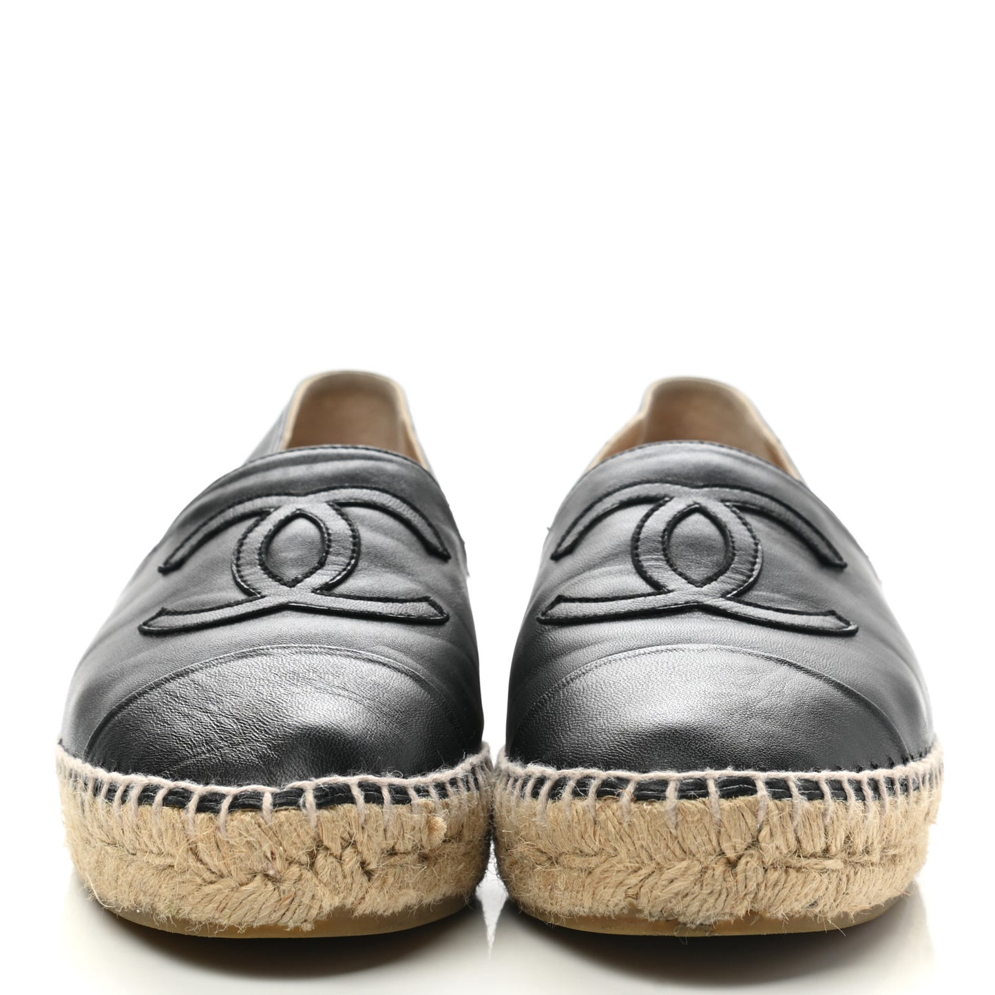 Lambskin CC Espadrilles 39 Black