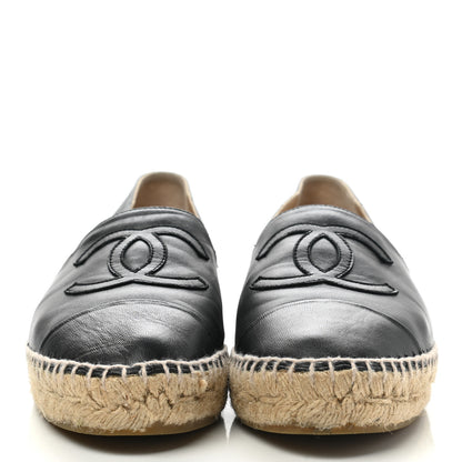 Chanel Lambskin CC Espadrilles 39 Black 2 of 11