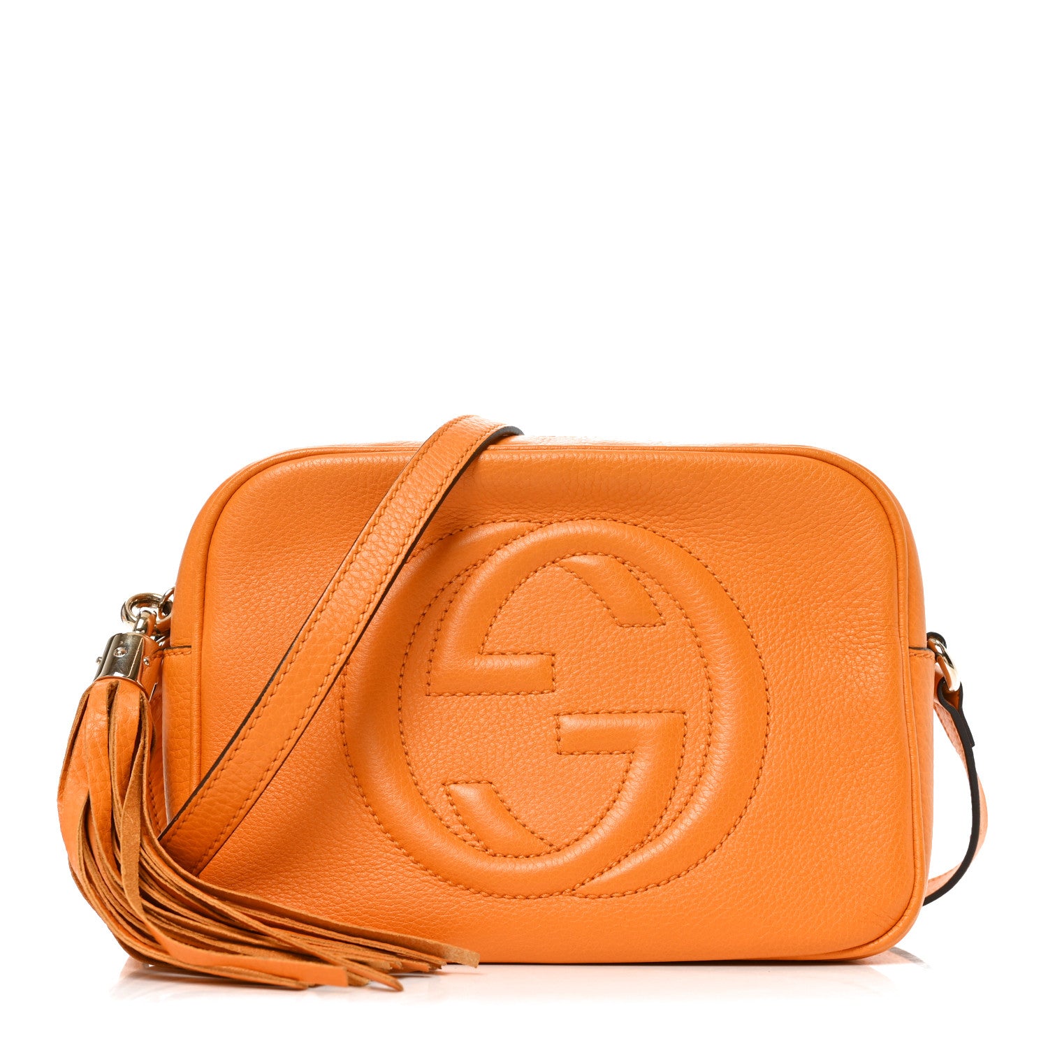 Gucci Pebbled Calfskin Small Soho Disco Bag Curcuma 1 of 10