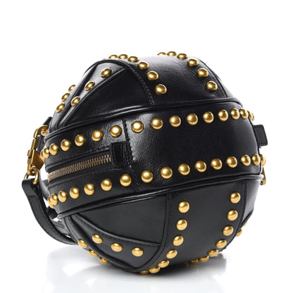 Gucci Calfskin Studded Mini Tifosa Baseball Shaped Shoulder Bag Black 5 of 10