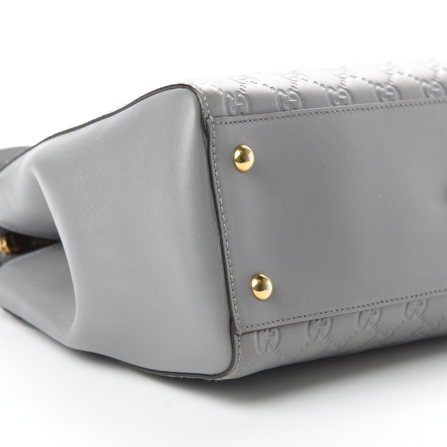 Soft Guccissima Signature Medium Shoulder Tote Bag Deep Grey
