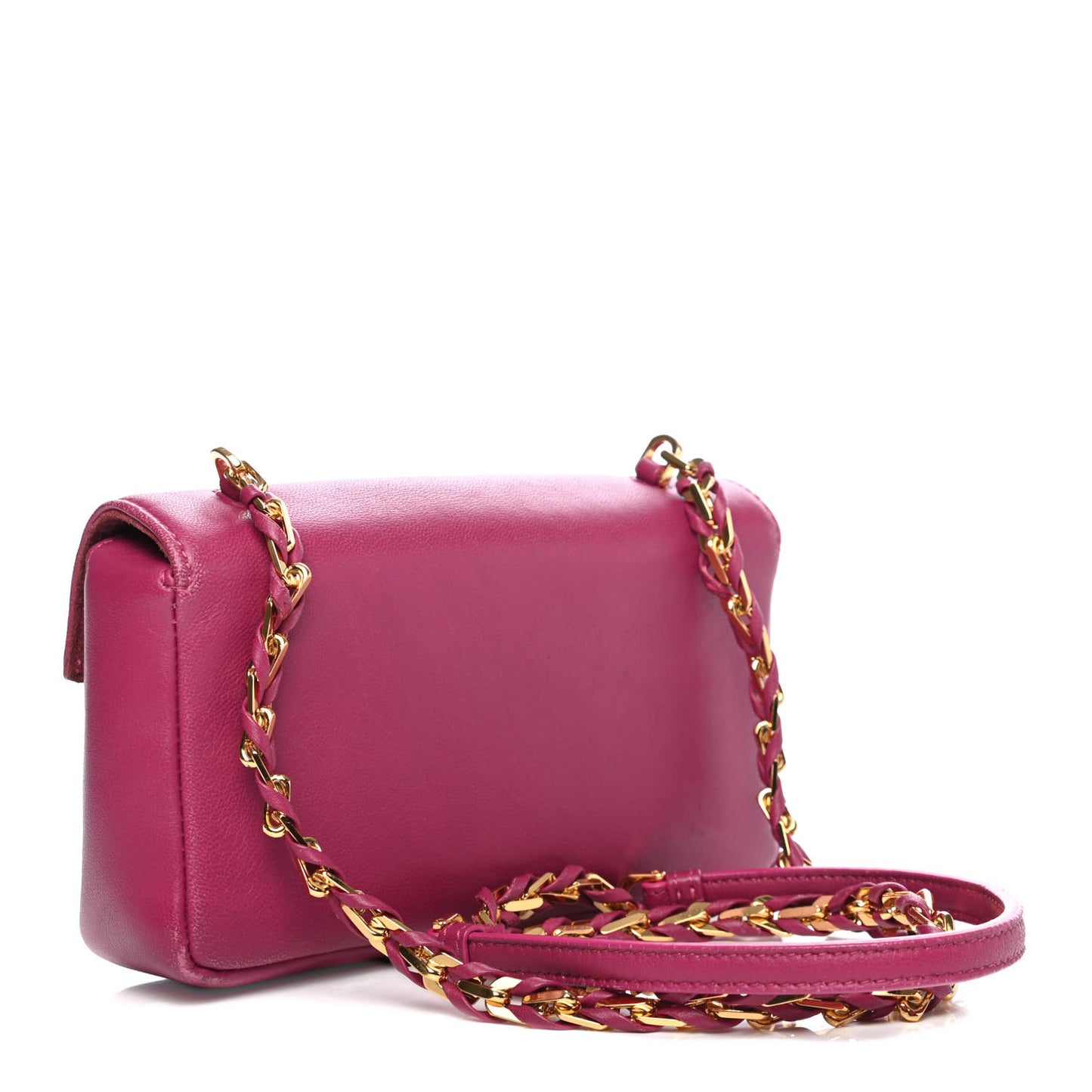 Shiny Nappa Mini Be Baguette Shoulder Bag Ciclamino