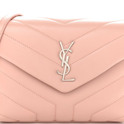 Saint Laurent Calfskin Y Quilted Monogram Toy Loulou Crossbody Bag Tender Pink 8 of 11
