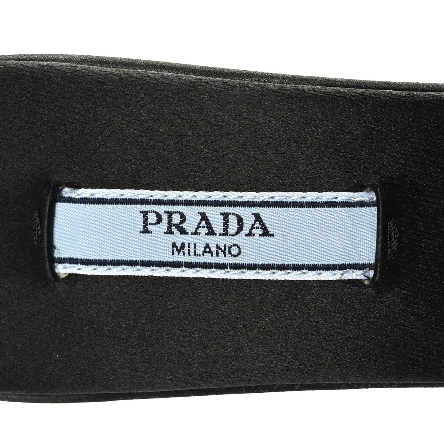 Satin Crystal Logo 65mm Slide Sandals 36.5 Cristal