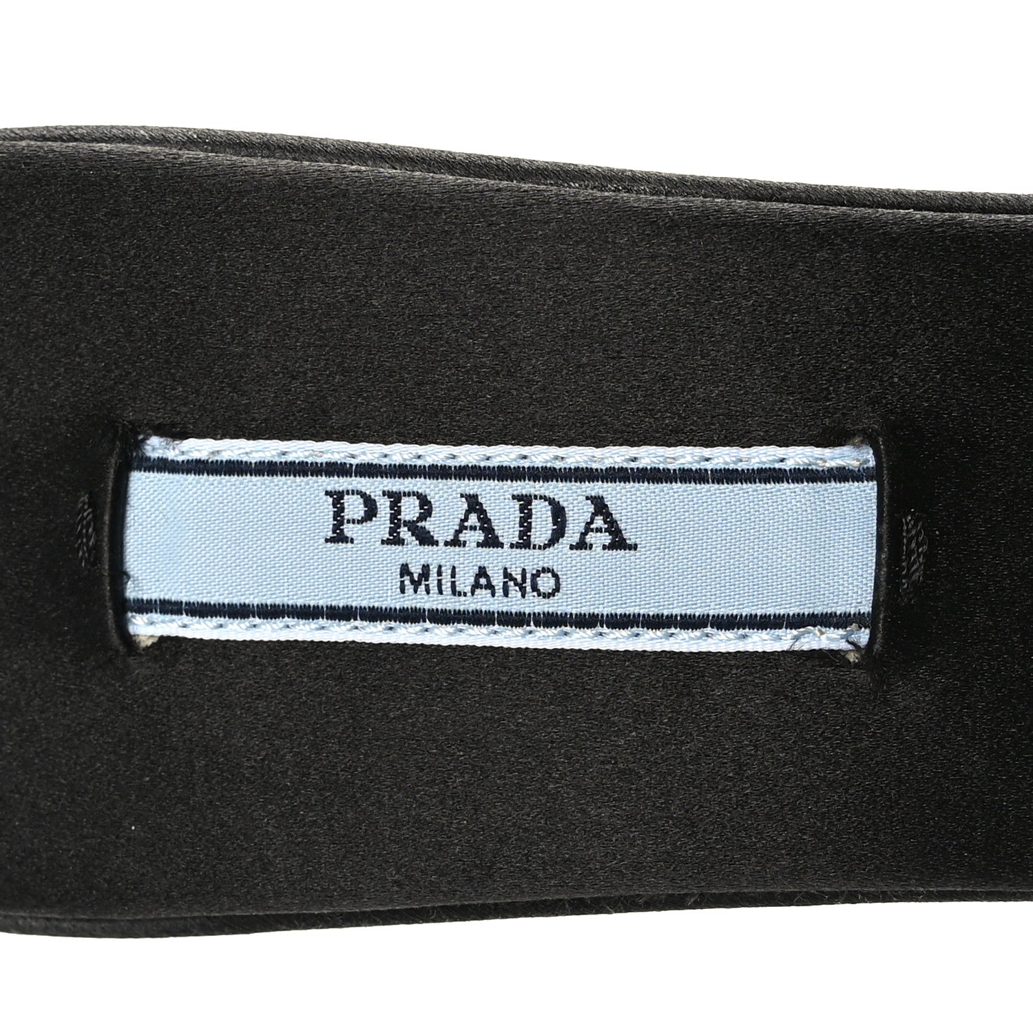 Prada Satin Crystal Logo 65mm Slide Sandals 36.5 Cristal 7 of 7