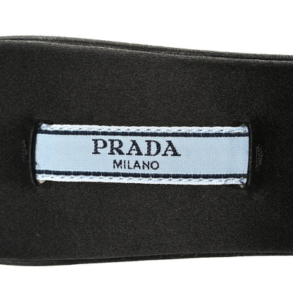 Prada Satin Crystal Logo 65mm Slide Sandals 36.5 Cristal 7 of 7