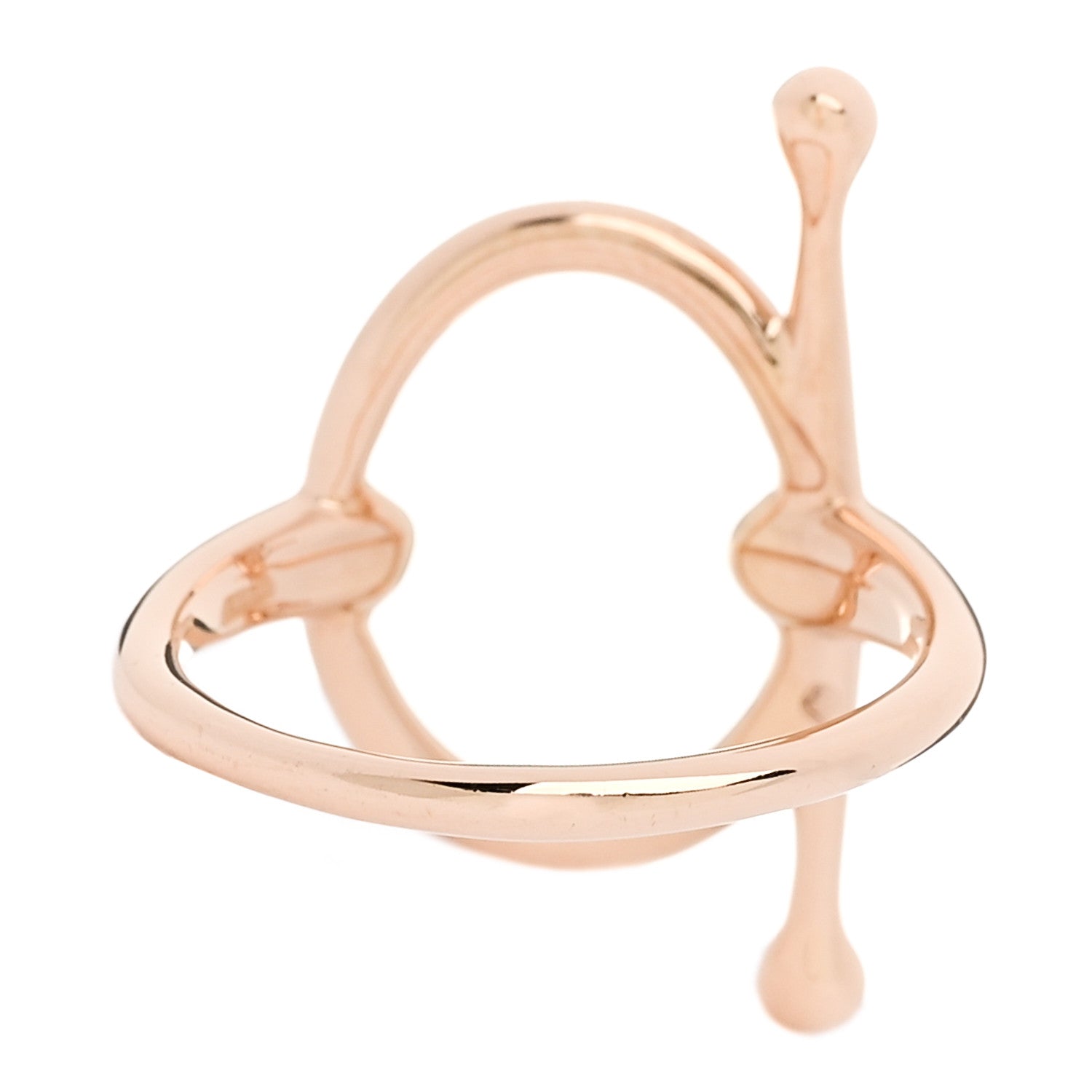 Hermes 18K Rose Gold PM Filet D'Or Ring 49 4.75 3 of 5