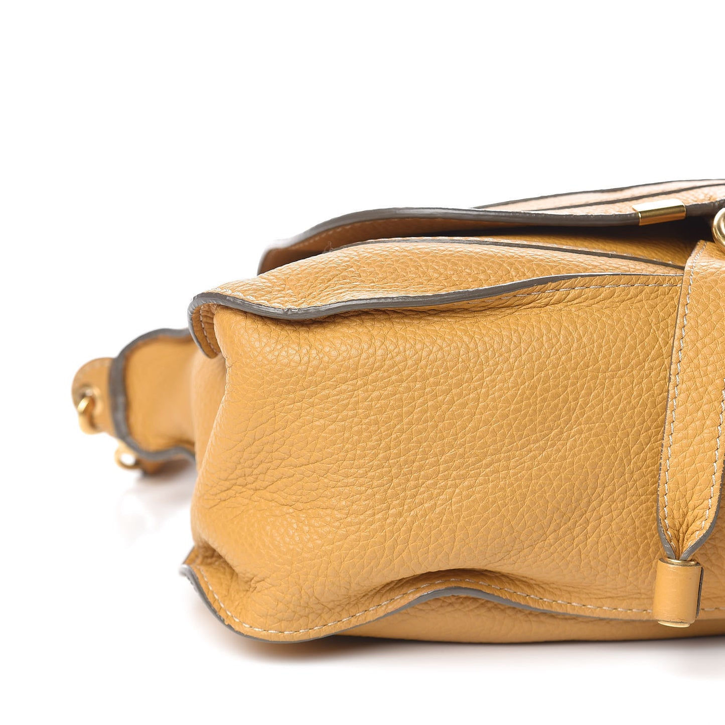 Calfskin Medium Marcie Satchel Curry Yellow